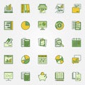 Colorful accounting icons Royalty Free Stock Photo