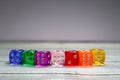 Colorful acrylic cubes Royalty Free Stock Photo