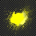 Colorful acrylic explosion paint splatter. Small drops, spots of