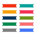 Colorful adhesive pattern ribbon or tape set