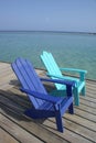 Colorful adirondack chairs