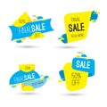 Colorful advertising final sale banner. 50 percent off. Royalty Free Stock Photo