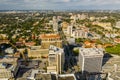 Colorful aerial photo Coral Gables Miami FL downtown