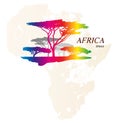 Colorful africa map