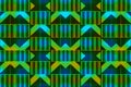 Colorful African fabric â Seamless and textured design, geometric shapes and lines, photo