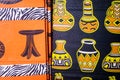 Colorful african fabrics Royalty Free Stock Photo