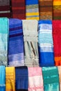 Colorful agave silk scarfs in Marrakesh Royalty Free Stock Photo