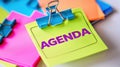 The colorful agenda notes.AI generated image Royalty Free Stock Photo
