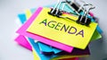 The colorful agenda notes.AI generated image Royalty Free Stock Photo