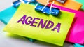 The colorful agenda notes. AI generated Royalty Free Stock Photo