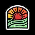 Colorful Agriculture Logo Vector Design illustration Emblem