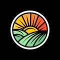 Colorful Agriculture Logo Vector Design illustration Emblem