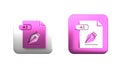 Colorful AI file document. Download ai button icon isolated on white background. AI file symbol. Square button. 3D