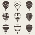 Colorful air balloon on white background Royalty Free Stock Photo