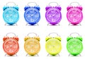 Colorful alarm clocks