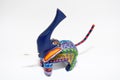 Colorful alebrije. Mexican hand painted wooden handicraft in the shape of an elephant