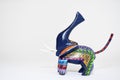 Colorful alebrije. Mexican hand painted wooden handicraft in the shape of an elephant