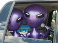 Aliens, broadcasting from the car