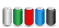 Colorful aliminum drink cans Royalty Free Stock Photo