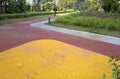 Colorful road in modern city outdoor park Royalty Free Stock Photo