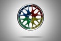 Colorful alloy rim Royalty Free Stock Photo
