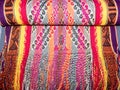 Colorful alpaca scarf with tradition design Peru