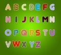 Playful and Stylish Alphabet Set - Unique Letter Designs for Kids\' Rooms and Classroom Decorations Royalty Free Stock Photo