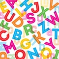 Colorful alphabet background