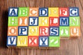 Colorful alphabet blocks A to Z Royalty Free Stock Photo