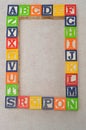 Colorful alphabet blocks A to Z Royalty Free Stock Photo