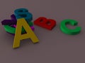 Colorful alphabet letters Royalty Free Stock Photo