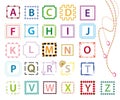 Colorful alphabet letters