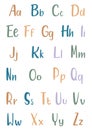 Colorful alphabet letters for easy learning