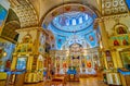 The colorful Altar of Transfiguration Cathedral in Dnipro, Ukraine