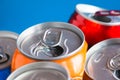 Colorful Aluminum can, recycled doses