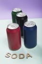 colorful aluminum soda can