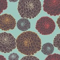 Colorful amazing seamless floral vintage japanese blue pattern