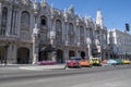 Colorful classic cars in front of Gran Teatro, Havana, Cuba