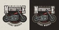 Colorful american custom motorcycle logotype Royalty Free Stock Photo