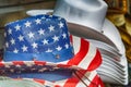 Colorful american star and stripes hats