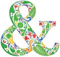 Colorful ampersand Royalty Free Stock Photo