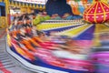 Colorful amusement ride in theme park Royalty Free Stock Photo