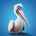 Cute Plumage Pelican: Realistic 3d Animation In Genndy Tartakovsky Style