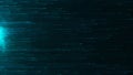 Colorful animation of bright particles flying horizontally. Dynamic particles slowly float in space. Shimmering