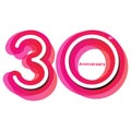 Colorful anniversary of 30