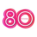 Colorful anniversary of 80