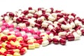 Colorful of antibiotic capsules pills, drug resistance Royalty Free Stock Photo