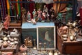 Colorful antique stall with in the popular Otavalo