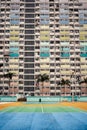 Colorful apartment buildings, Hong Kong Royalty Free Stock Photo