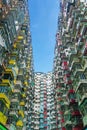 Colorful apartment in quarry bay hong kong china Royalty Free Stock Photo